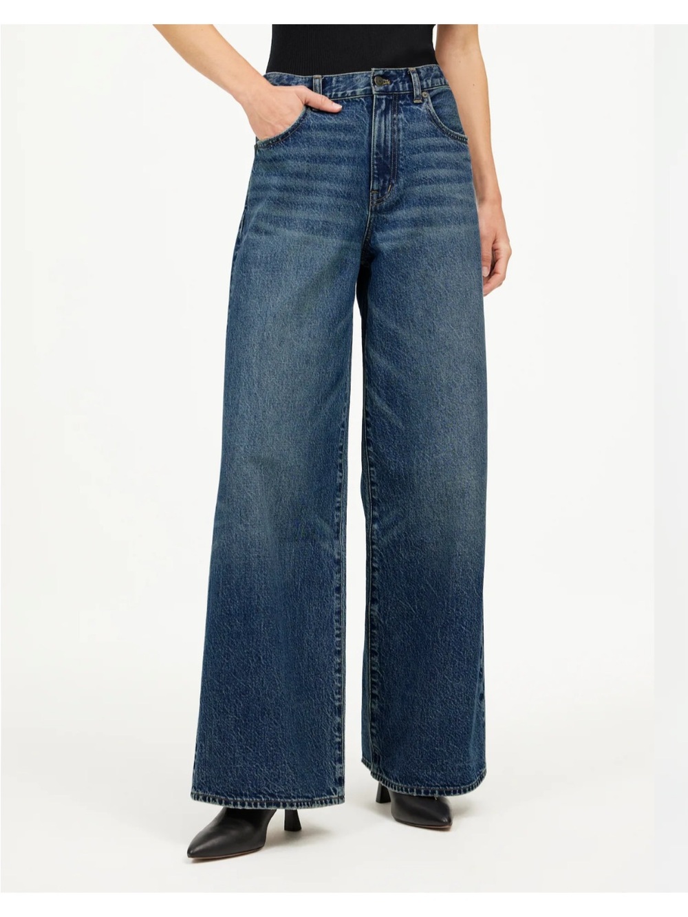 Madewell Superwide-Leg High-Rise Jeans (Concho Wash)